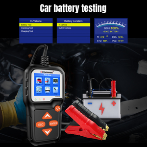 Testeur de <span class=keywords><strong>batterie</strong></span> automobile KONNWEI KW650, directement de l'usine, pour tester la tension de la <span class=keywords><strong>batterie</strong></span> de voiture, la résistance interne, le CCA, le SOC, le SOH - Product Image 3