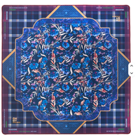 Tapete de Lujo para Mesa de Mahjong Estadounidense, Color Rosa, Año del Caballo, Tamaño Estándar, Superficie Silenciosa de Goma, Diseño Rosa y Azul para Noches de Juego