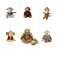 Jouet en peluche personnalisé EN71 ASTM qualité standard singe doux et mignon animaux en peluche