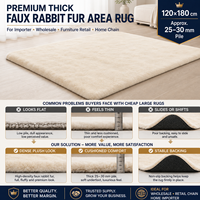 Tapis de salle de bain de luxe moderne en fausse fourrure de lapin, à poils coupés, antidérapant, absorbant, doux, réversible, sans perte de poils, pour hôtel et maison