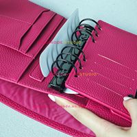Dompet Binder Kulit Saffiano Motif Buaya Pebble A5 A6 A7 Lipat Tiga Custom dengan Kantong Koin Ber-resleting