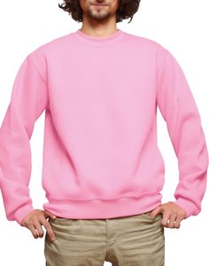 Wholesale Unisex Hoodies <b>Sweatshirt</b> Casual Pink <b>Long</b> Sleeves Crewneck Autumn ODM Supply Plain Blank <b>Sweatshirts</b> - Product Image 3