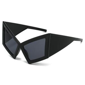 Lunettes de soleil noires tendance Y2K pour hommes et femmes, grandes lunettes de soleil de créateur, lunettes de soleil œil de chat surdimensionnées pour femmes - Product Image 6