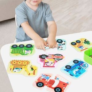 EN71 Creative Fun Large Pieces Educational Baby <b>Puzzle</b> Beginner Perfect Toy 2-Pieces Vehicles Jigsaw <b>Puzzles</b> - Product Image 3