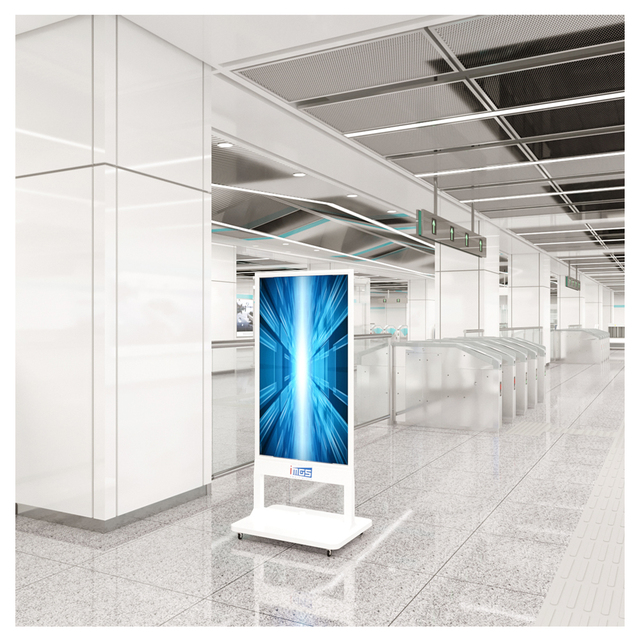 Yiree Outdoor Retail Hall Double ultra 43 Inch Nft Smart Split Mall Hanging Transparent Led Display Screen
