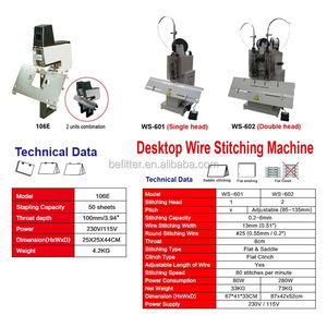 WS-601 Desktop Single Heat Flat and Saddle Stitching <strong>Machine</strong> Notebook <strong>Wire</strong> <strong>Binding</strong> <strong>Machine</strong> Small Book Sewing <strong>Machine</strong> - Product Image 5