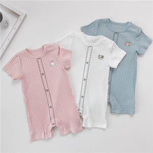 Proveedores Chinos de Ropa para Niños Pequeños, Mono Corto con Estampado de Animales para Bebés de 1 Año, Regalos con Muestra Gratis y Envío Gratuito - Product Image 1