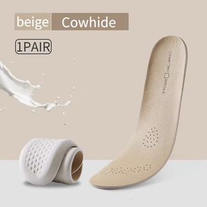 Semelles intérieures sport en cuir de vachette et latex avec soutien de la voûte plantaire, amortissantes, respirantes et confortables pour hommes et femmes - Product Image 4