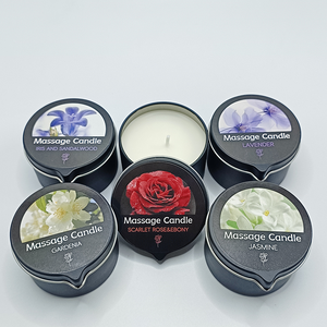 Vela de Cera de Soja Mini Negra y Plateada de 1oz (28.3g) con Boquilla para Masajes Corporales con Aceite Caliente y Lociones - Product Image 2