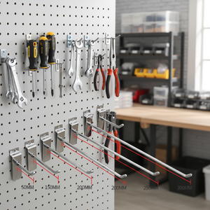 Échantillons Gratuits en Gros : Crochets de Présentation Métalliques pour Panneaux Perforés de Supermarché - Product Image 1