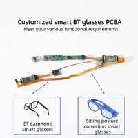 Solution de carte mère pour lunettes intelligentes BT, conception de dispositif portable, carte mère personnalisée pour les appareils portables, module de lunettes audio intelligentes