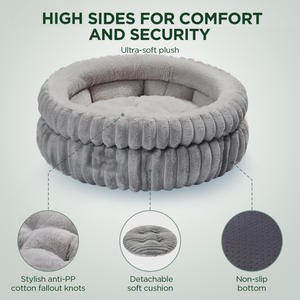 Hovicaed Groothandel Op Maat Gemaakt Zachte Warme Semi-Gesloten Kattenbak Hondenbed Huis Binnen Gezellig Comfortabel Huisdieren Kattenbed - Product Image 4
