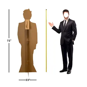 생활 크기 3D 인쇄 인간 모양 Foldable 커트 Standee, 대중 음악 접히는 마분지 종이 Standee