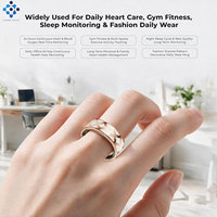 Anneau intelligent de santé R10M avec moniteur de fréquence cardiaque, suivi du sommeil, IP68, autonomie de 7 à 10 jours, or rose, design personnalisé pour le bien-être et les soins aux personnes âgées