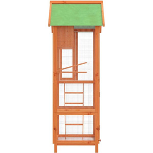 Jaula Grande para Pájaros de Madera de <span class=keywords><strong>Pino</strong></span> Sólido, Aviario para Pinzones, Canarios y Loros, Resistente a la Intemperie, Casa para Mascotas de Jardín con Nido - Product Image 5