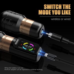 Амбициозный Zetton 3,5 мм/4,0 мм Вращающийся пистолет для татуировок Профессиональная Беспроводная Машинка для татуировок с дополнительным аккумулятором 34 мм/42 мм рукоятка - Product Image 6