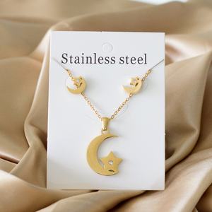 Wholesale Custom <b>Necklace</b> Earring <b>Sets</b> Stainless Steel 18k Gold/<b>Silver</b> Plated Children Jewelry <b>Set</b> - Product Image 6