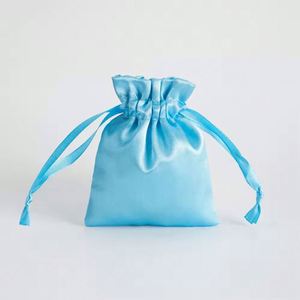 ออกแบบถุงผ้าฝ้ายสีน้ำเงินกรมท่าคุณภาพสูง รีไซเคิลได้ พิมพ์ลายสกรีน สำหรับใส่เครื่องประดับ ของขวัญ บรรจุภัณฑ์แบบถุงผ้ารูดปิด มีทุกขนาด - Product Image 3
