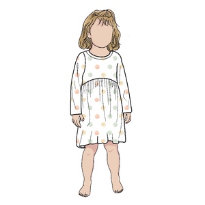 Modello all'ingrosso personalizzato Multi formato disegni primavera e autunno <span class=keywords><strong>manica</strong></span> <span class=keywords><strong>lunga</strong></span> per bambine vestito completo stile abiti per bambini - Product Image 5