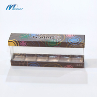 Boîte d'emballage pour extensions de cheveux en plastique transparent, personnalisable OEM/ODM, avec cadre en papier imprimé couleur, pour tissages et perruques, idéale comme coffret cadeau.