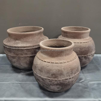 Macetas Tradicionales de Fibrocemento con Orificio de Drenaje para Jardín, Uso en Interiores/Exteriores, Hogar, Centro Comercial