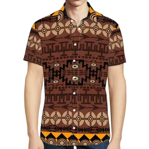 Chemise africaine de style aztèque Chemise pour hommes Confortable Respirant Doux Vêtements Dropshipping Casual Polyester Chemises à manches courtes