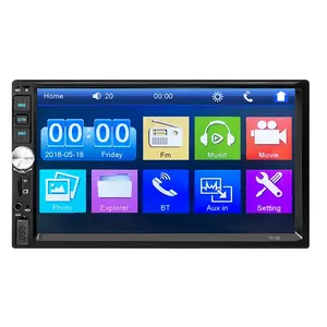 Kit multimídia automotivo universal, 7 polegadas, touch screen, mp5 player, mp5, suporte para rádio, visão traseira, câmera