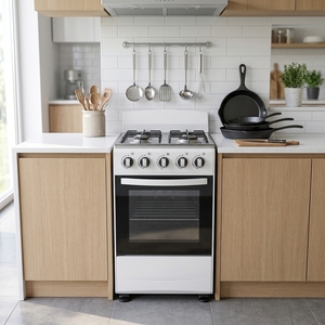 Multi-function Freestanding Gas Cooker 4 Burner Gas <strong>Hob</strong> With 55L <strong>Oven</strong> Stable <strong>Pan</strong> Support Gas Range - Product Image 1