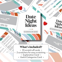 Idées de Soirées Romantiques Personnalisées, Cadeau Romantique pour Couples, Jeu de Cartes à Gratter Amusant, Jeu de Cartes à Gratter Parfait pour les Soirées en Couple, Cartes à Gratter pour Mariage
