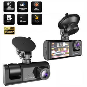 Loop Recording 1080P HD Three Lens Dual Lenses <strong>Car</strong> DVR <strong>Camera</strong> Super Night Vision Front/Rear Dash Cam Big IPS Screen App <strong>Control</strong> - Product Image 1