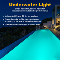 Luz LED RGB para Piscina Water Faery de 12V, Bajo Voltaje, Segura, Impermeable IP68, PAR56, 9W 18W, para Piscinas