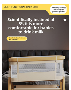 Cuna Portátil Multifuncional para Bebés Recién Nacidos de 0 a 36 Meses, Plegable 2 en 1, Cama Grande con Diseño Moderno - Product Image 4