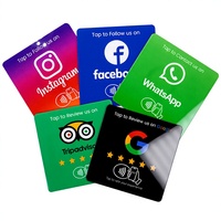 Support de table en acrylique NFC 213 13,56 MHz personnalisé de 12 cm, carte Google Review, Tap to Review, OEM ODM, prêt à être expédié