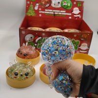 Jouets anti-stress de Noël en forme de boulettes, boîte mystère surprise, jouet compressible et moelleux pour soulager le stress, cadeau