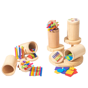 Artisanat créatif en bois pour enfants Classification des couleurs Puzzle Jouets éducatifs interactifs sensoriels pour parents et enfants - Product Image 3