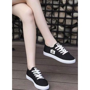 Zapatillas Deportivas Modernas y Sencillas con Parte Superior Brillante de Lona para Hombre y Mujer, con Diseño de Cordones para Estudiantes, para las Temporadas de Verano y Otoño - Product Image 3