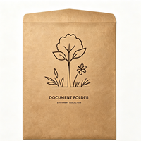 Sobre de Papel Kraft Biodegradable para Documentos, Carpeta de Archivo Ecológica con Impresión Personalizada para Almacenamiento de Papel de Oficina y Negocios