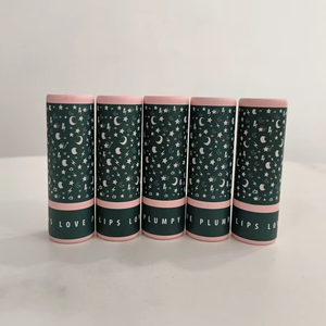 Twist Up LipStick Bálsamo labial Cosmético orgánico en tubo de papel ecológico Protector solar personalizado Diseño redondo a prueba de humedad - Product Image 4