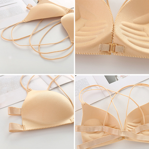Sujetador de moda sin aros con cierre frontal para mujer, lencería Sexy acolchada, Bralette, Push up, sujetador sin costuras para mujer - Product Image 3