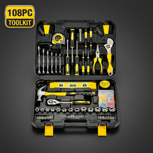 108pcs Professional Multi-Purpose Hardware Hand Tools Torque Wrench Set Handles Auto Repair OEM Electrician Hard Case