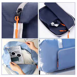 Borsa da Viaggio Pieghevole Leggera, Borsa Tote Ripiegabile Impermeabile con Tasca Frontale, Logo Personalizzato OEM per Viaggi d'Affari - Product Image 2