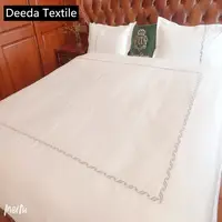 Deeda โรงงาน400tc ธรรมดาสีขาวใช้โรงแรมแผ่น/ใช้โรงแรมผ้าปูที่นอน