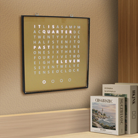 Horloge murale LED au design scandinave moderne, horloge à lettres de bureau pour la décoration de la maison et du bureau, cadeau unique, allemand, néerlandais
