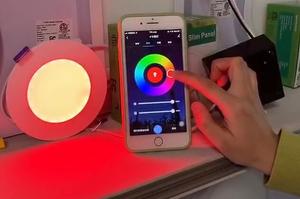 <span class=keywords><strong>Wifi</strong></span> kiểm soát nhà thông minh ánh sáng Trần tuya RGB <span class=keywords><strong>LED</strong></span> xuống ánh sáng 4 ''6'' Slim Bảng điều chỉnh đĩa ánh sáng - Product Image 2