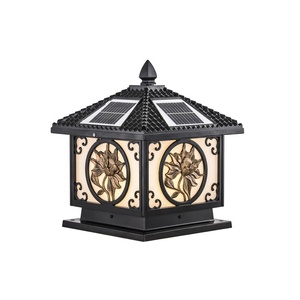 Solar <strong>Post</strong> <strong>Lights</strong> Outdoor IP65 Waterproof LED <strong>Post</strong> Garden <strong>Lights</strong> for 4*4ft Square Black Landscape <strong>Post</strong> Lamp for <strong>Fence</strong> Patio - Product Image 2