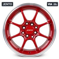Rines Forjados JENTO Personalizados de 10 Radios, 18 19 20 21 22 Pulgadas, 5x112 5x120 5x114.3, Rojos, para Honda, Audi, BMW, Mercedes, Forja T6-6061