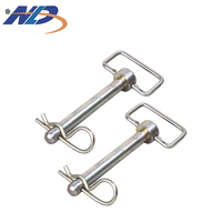 Pasador de Enganche de Liberación Rápida para Remolque de Tractor, Galvanizado en Negro, de Zinc, con Anillo de Agarre, 6 mm x 45 mm, con Cadenas, Precio de Fábrica NLD
