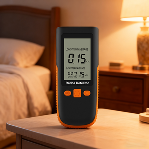 Detector de Radón Portátil de Alta Sensibilidad con Valor Promedio a Largo y Corto Plazo para Uso Doméstico, Color Naranja y Negro - Product Image 6