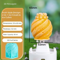 Moule en silicone pour crème glacée à la fraise, mousse aux fruits 3D, facile à démouler, qualité alimentaire, emballage en boîte pour production industrielle à haut rendement