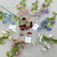 8 têtes de fleurs en soie, branche de fleurs artificielles pour la décoration de fête, de mariage, de bricolage, de table d'hôtel